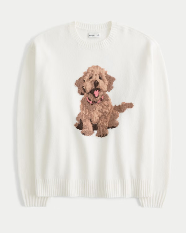 Hollister Comfy Cloud Oversized Dog Graphic Sweater | Hollister (US)