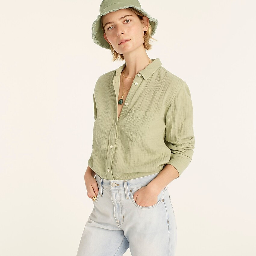 Classic-fit soft gauze shirt | J. Crew US