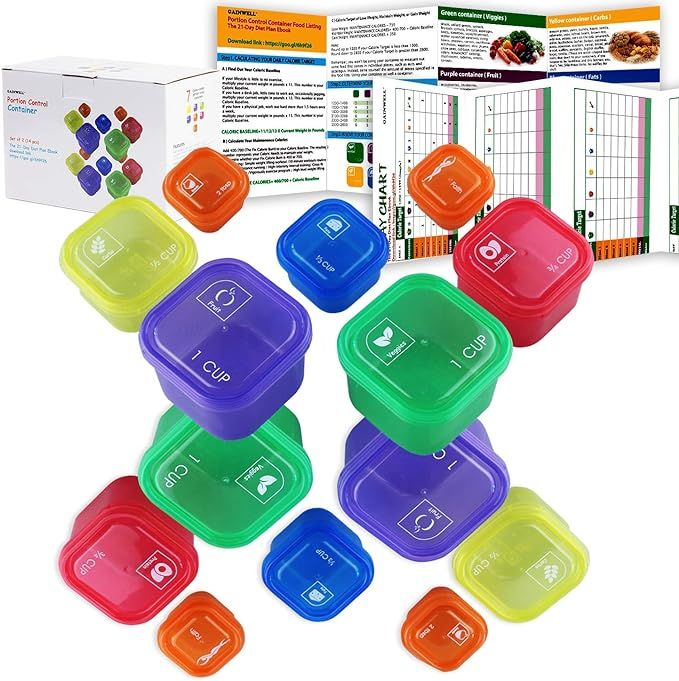 21 Day Portion Control Container kit - 14 Pieces | Amazon (US)