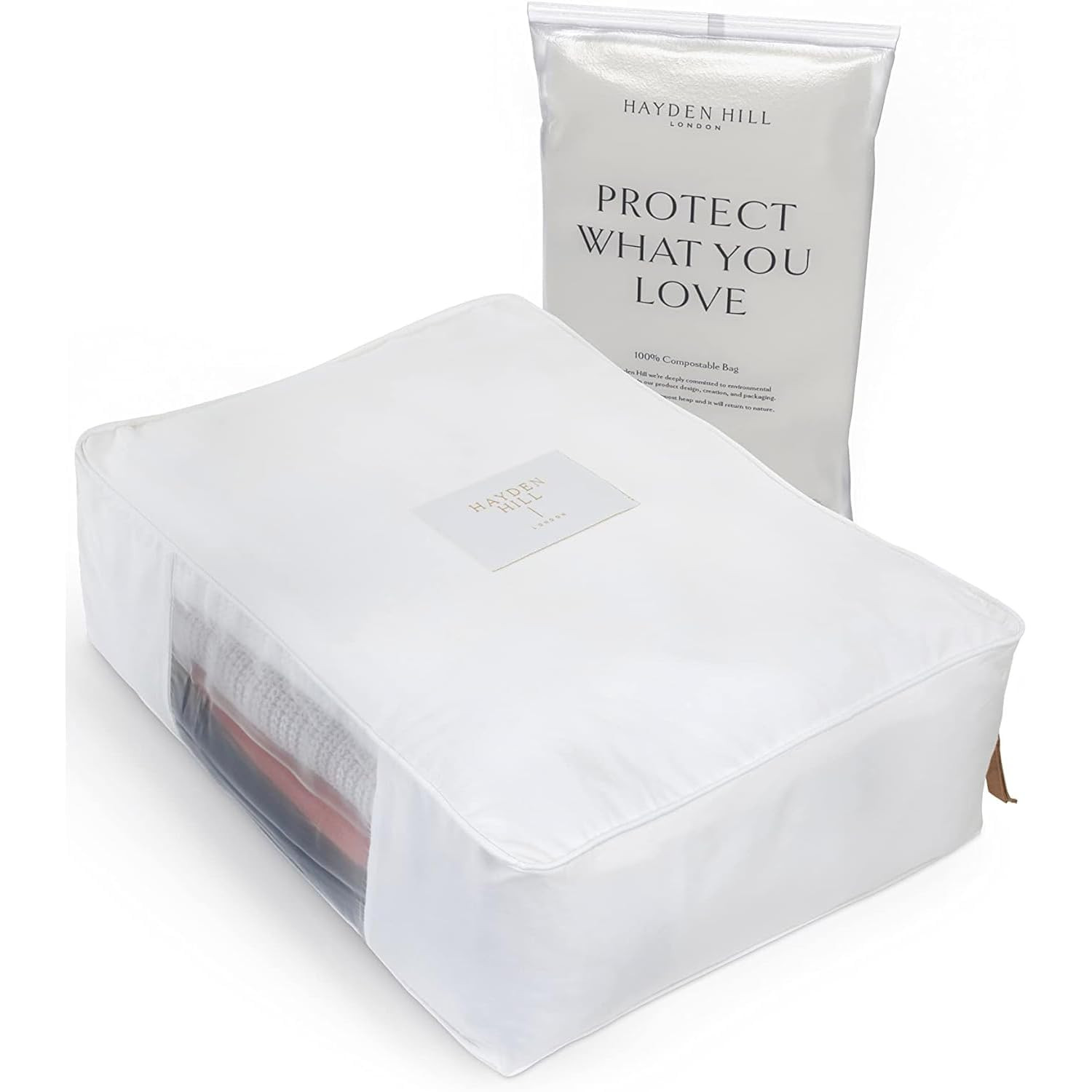 Hayden Hill Luxury Organic Cotton Sweater Storage Bag - Fits 6 Fine Knit Sweaters - 18 Inch - Bre... | Amazon (US)