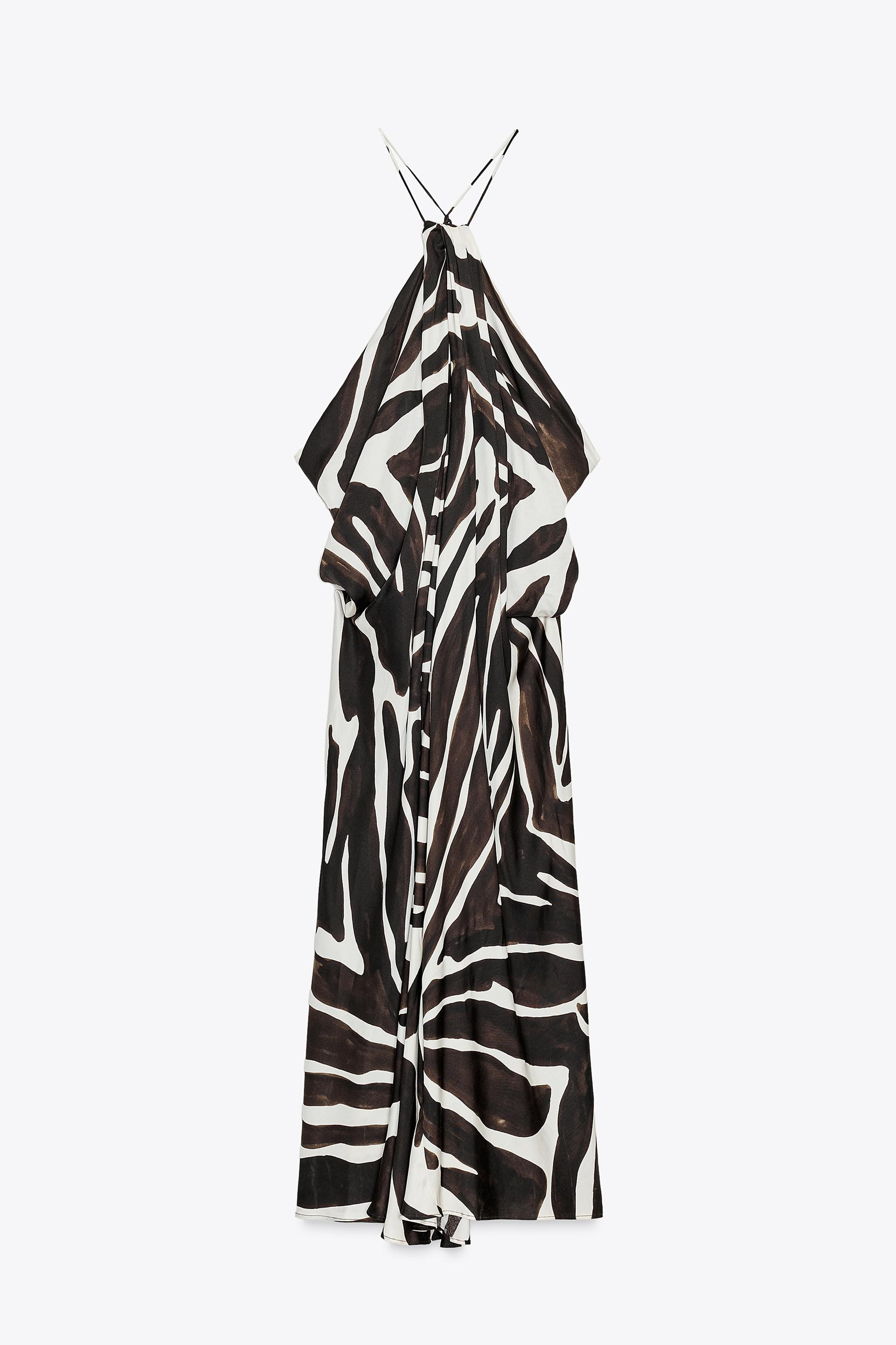 ANIMAL PRINT HALTER DRESS ZW COLLECTION | Zara US