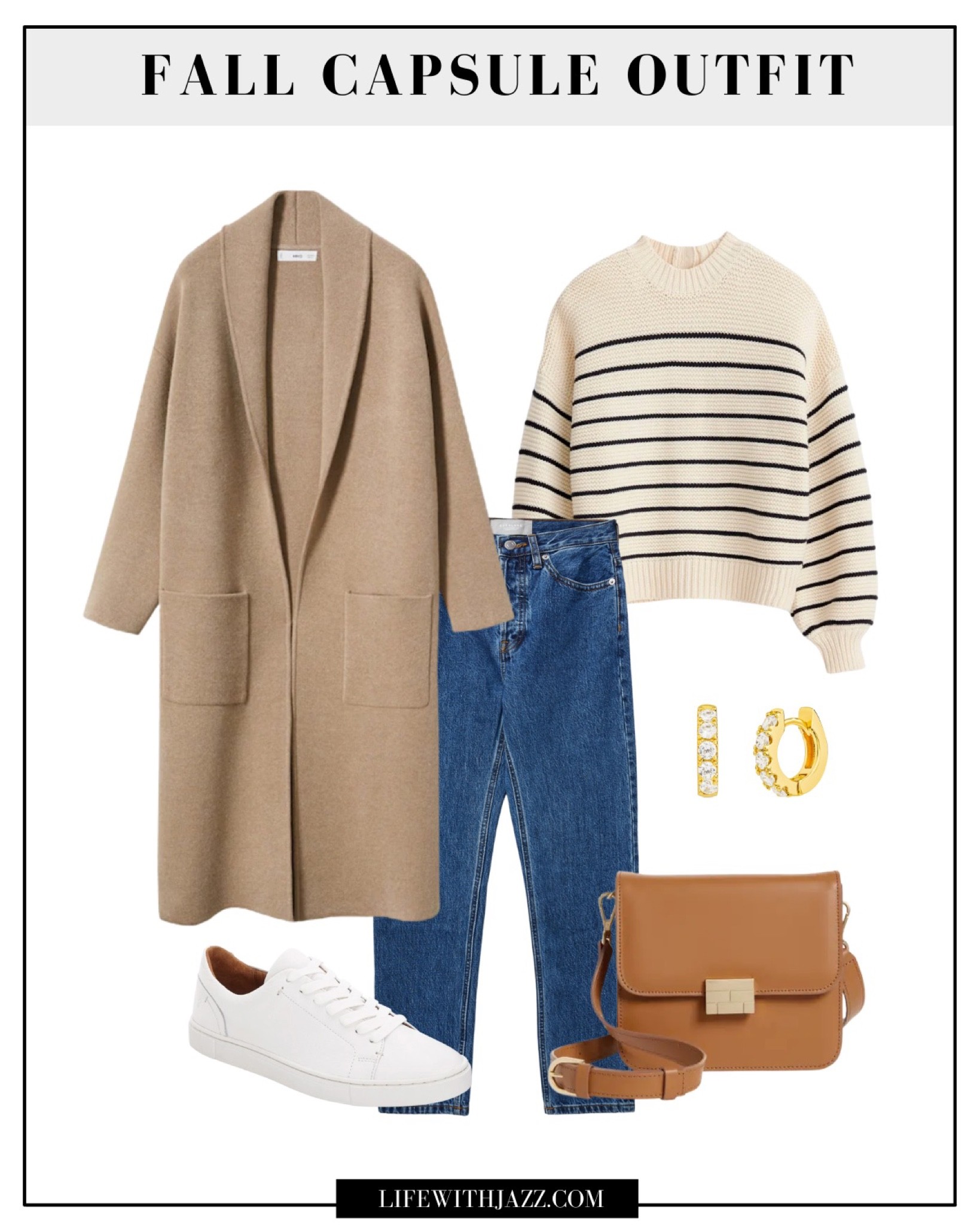 Fall capsule outfit - 30% off versatile long coat

Striped sweater / blue jeans / white sneakers / leather tote 

#LTKunder100 #LTKSeasonal #LTKsalealert