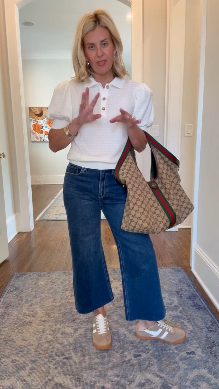 Classic top we are wearing with anything & everything! 
Top - xs 
Jeans - 26P
Sneakers - 8

#LTKdayinmylife #LTKootd #LTKmomlife