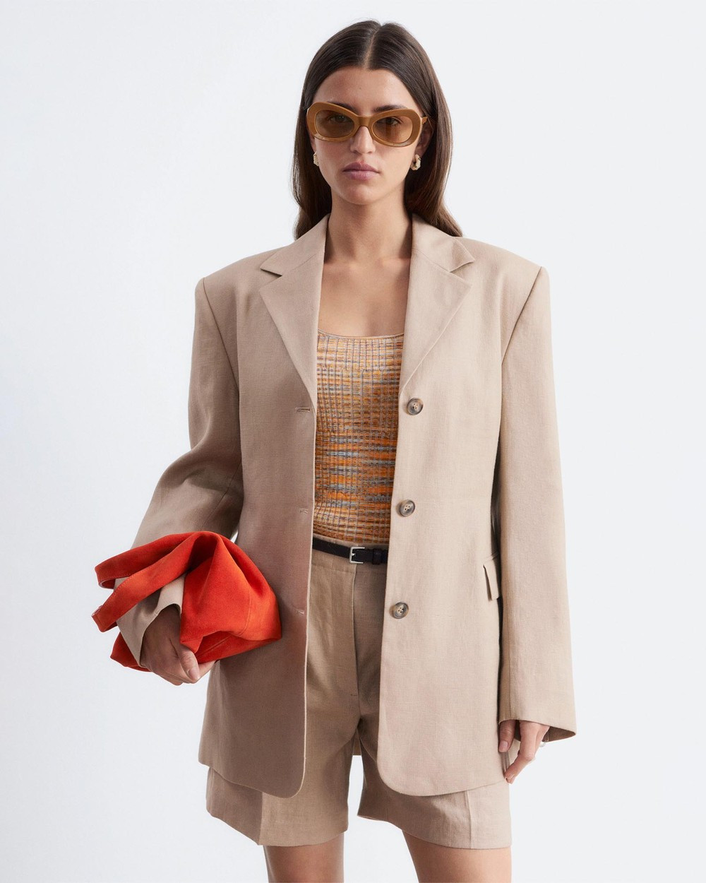 & Other Stories - Tapered Linen Blazer - Blazers (Beige) Tapered Linen Blazer | THE ICONIC (AU & NZ)