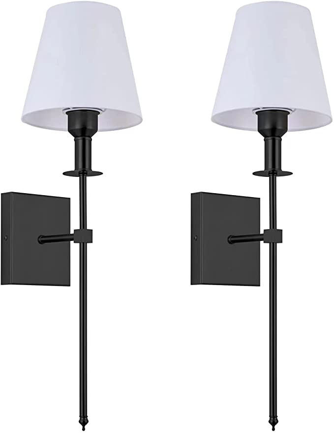 Wall Sconces Battery Operated Wall Light Set Of 2，not Hardwired Sconce Fixture，Battery Powere... | Amazon (US)