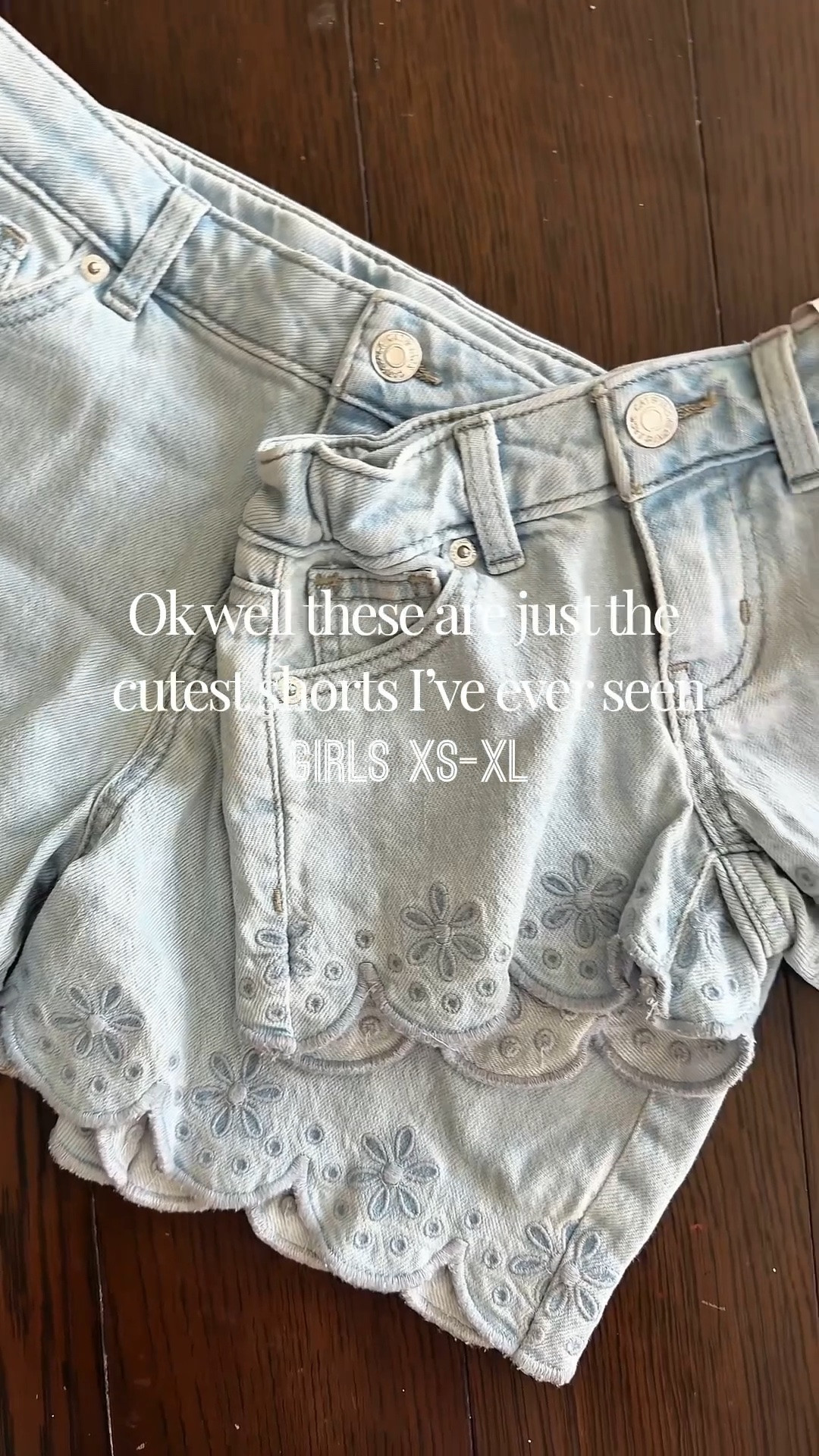 Girl moms! These embroidered denim shorts are SO GOOD for summer outfits for girls ☀️😍 The scalloped edge adds the sweetest touch, and they’re perfect with graphic tees, tanks, or dressier tops. Definitely one of my favorite girls summer clothes finds! Available in girls xs-xl sizes !

#LTKmomlife #LTKKids