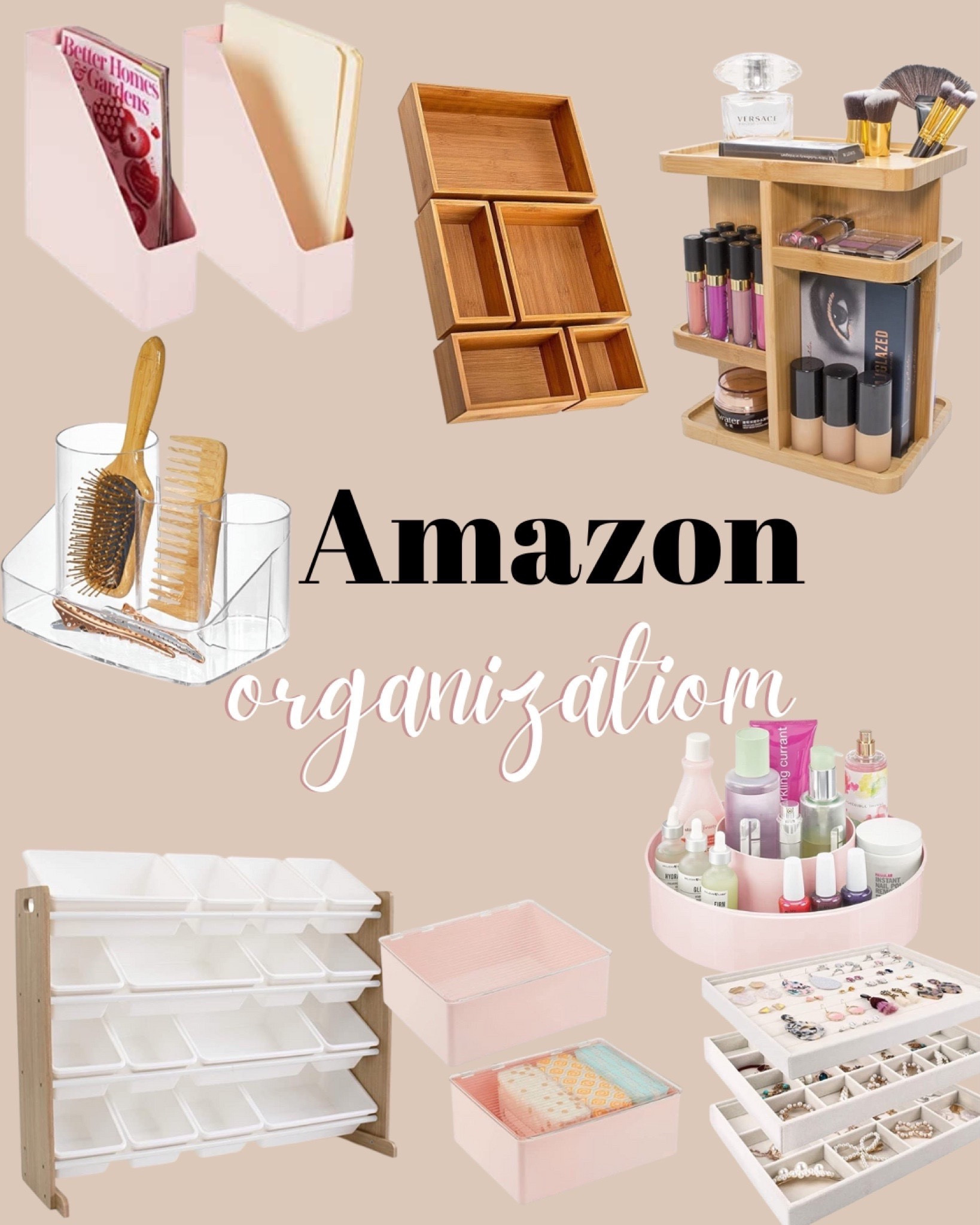 Amazon organization! 
Amazon home, bathroom organization, dorm room, college, beauty organization, organizers, clear bins, amazon home, found it on amazon 

#LTKU #LTKhome #LTKBacktoSchool