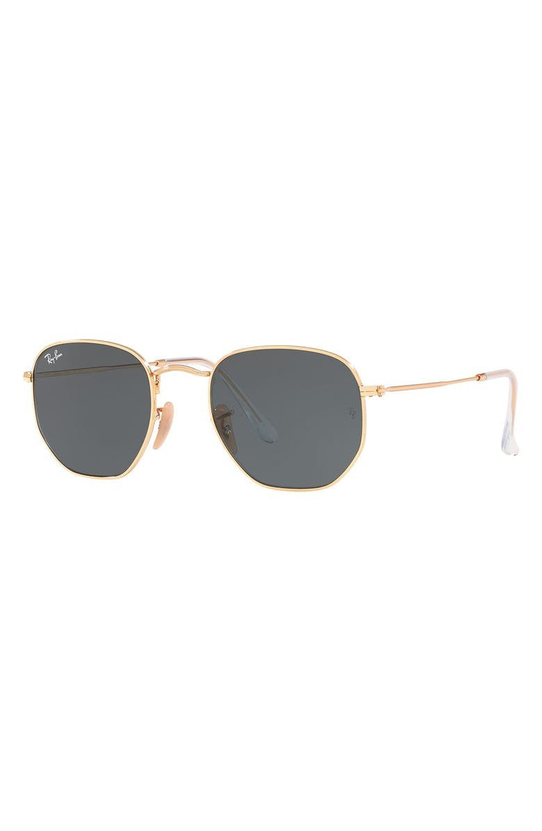 51mm Hexagonal Flat Lens Sunglasses | Nordstrom