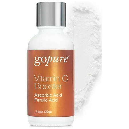 goPure Vitamin C Booster - Stable Vitamin C Powder Glowing Skin Face Antioxidant with Ferulic Acid and Ascorbic Acid Active Skin Repair a Brighter-Looking Complexion Cruelty-Free - .71 oz | Walmart (US)