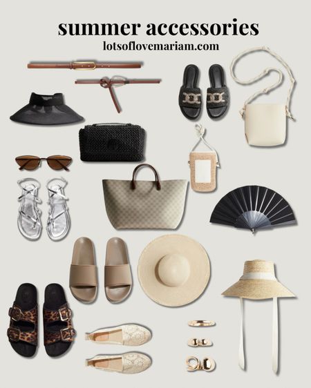 New in summer accessories! 

Straw hat, beach hat, sandals, pool slides, brown belt, cross body bag, espradillas , gold rings 

#LTKsummer #LTKeurope #LTKstyletip