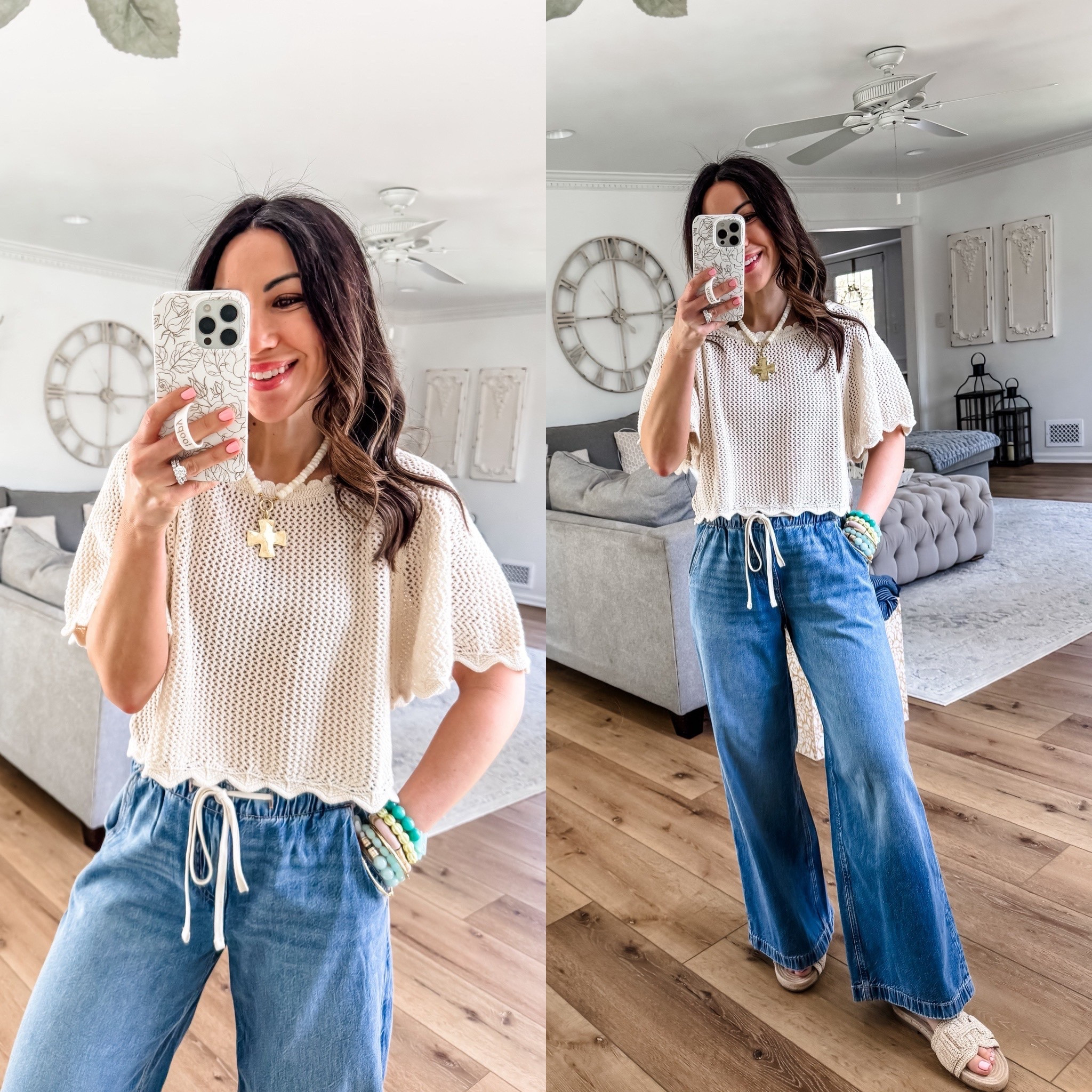 Code: MORELOVE. Wide leg jeans Xs short. Crochet top small. Baggy jeans. Drawstring jeans.





#LTKSaleAlert #LTKPetite #LTKOver40