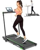 THERUN 2.5HP Treadmill, 2 in 1 Under Desk Walking Pad Treadmill, Electric Compact Space Folding T... | Amazon (US)