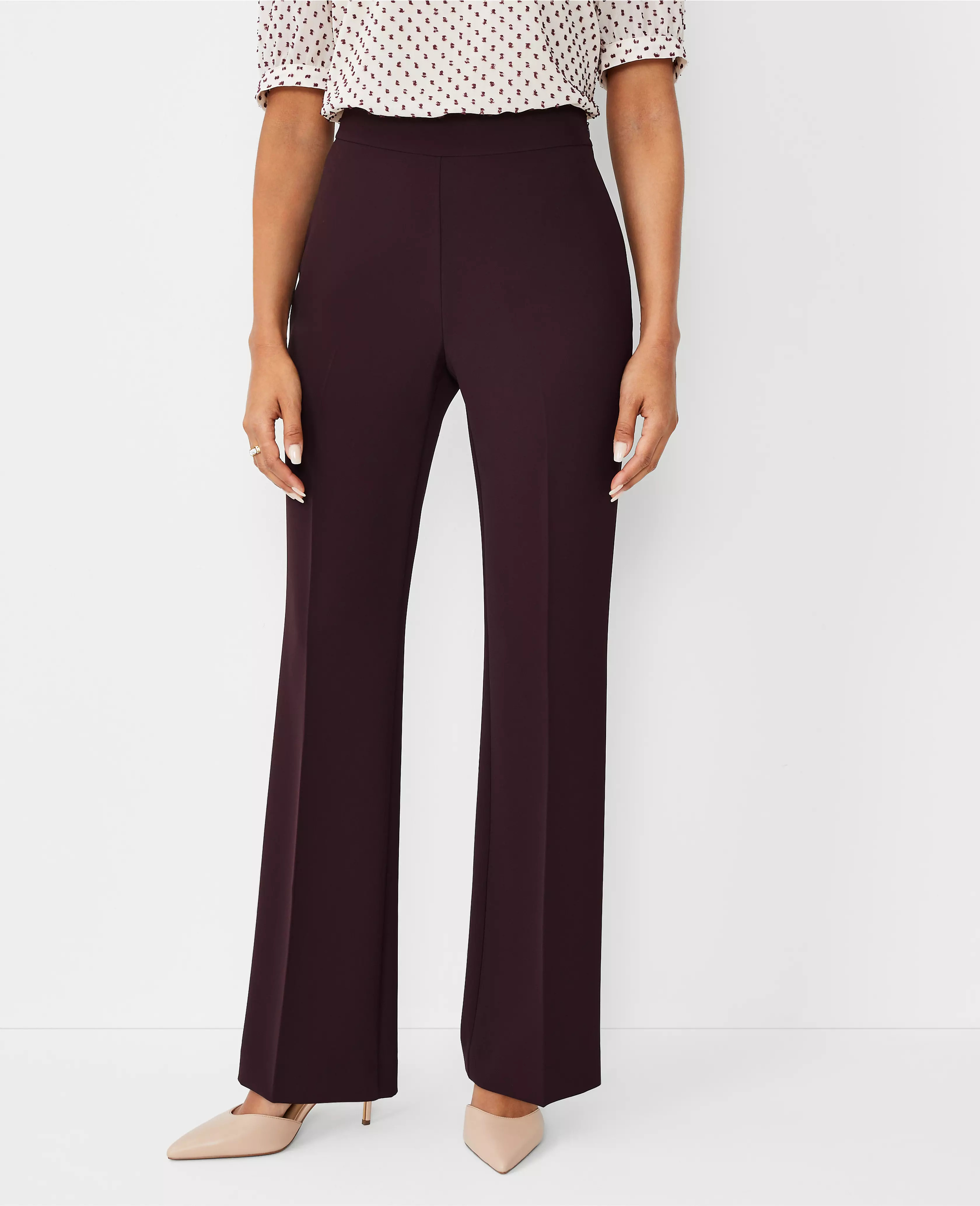 The Side Zip Trouser Pant in Fluid Crepe | Ann Taylor (US)