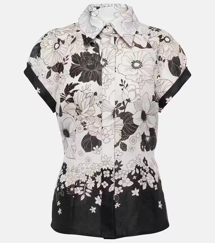 Zimmermann Pop floral linen shirt | Mytheresa (INTL)