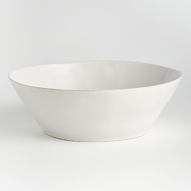 Marin White Large Serving Bowl + Reviews | Crate & Barrel | Crate & Barrel
