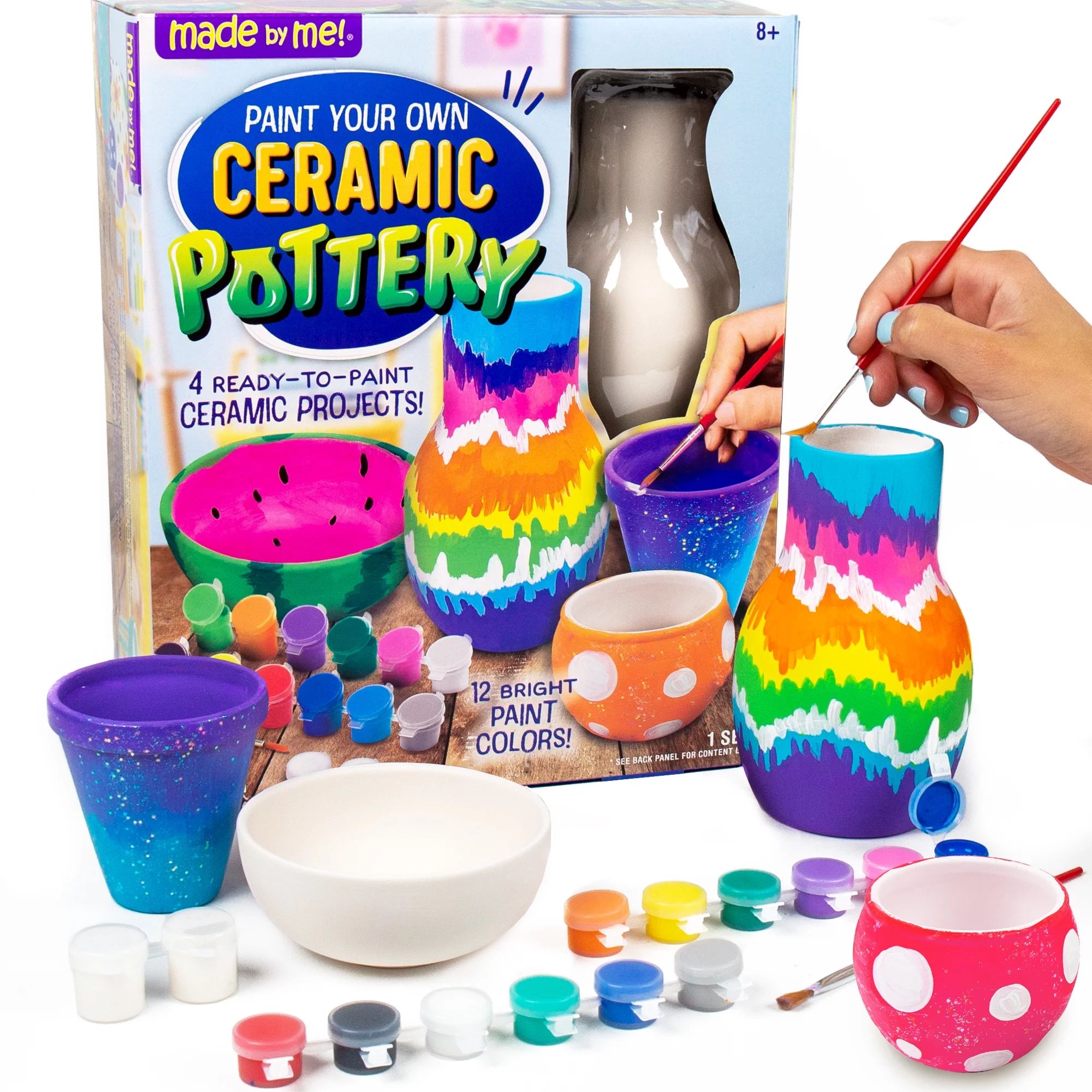 Made By Me Paint Your Own Ceramic Pottery Art Kit, Boys and Girls, Child, Ages 8+ | Walmart (US)