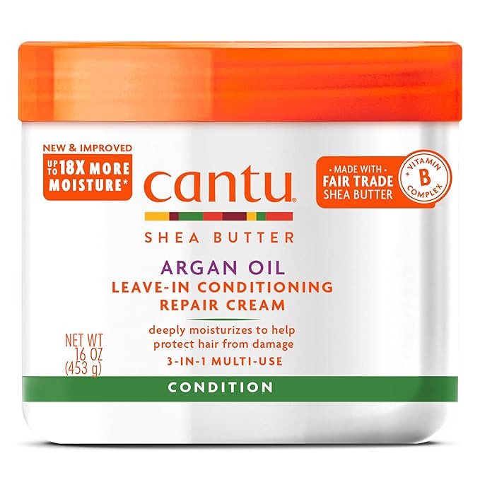 Cantu Leave-In Conditioning Repair Cream with Argan Oil, 16 oz (Packaging May Vary) | Amazon (US)