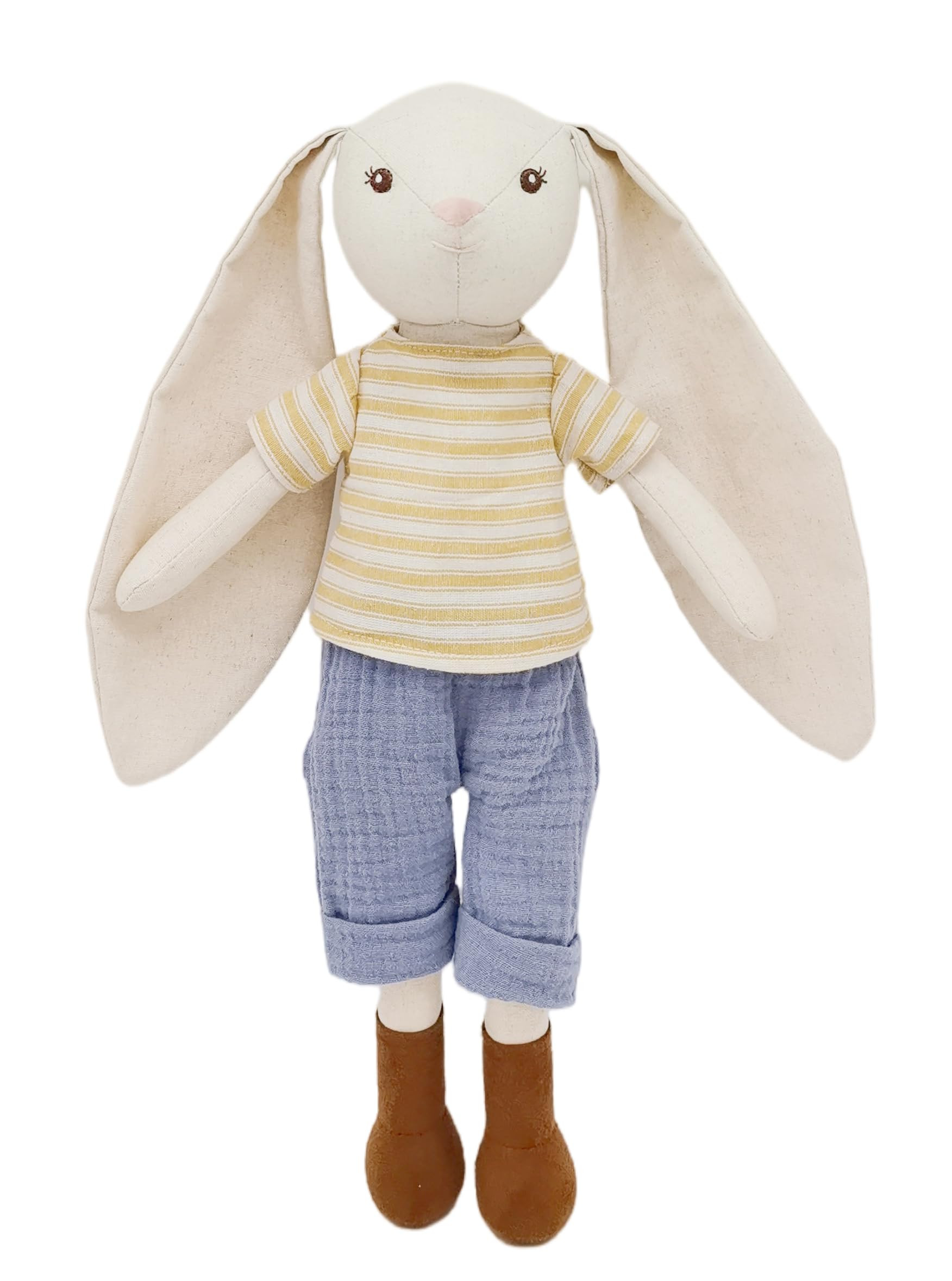 15" Bunny Stuffed Animals for Baby, Plush Toy Doll -Wearing Striped T-Shirt and Pants,Cute Doll S... | Amazon (US)