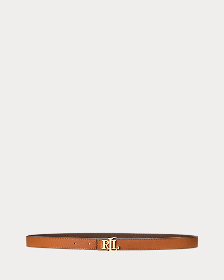 Logo Reversible Leather Skinny Belt | Ralph Lauren (UK)