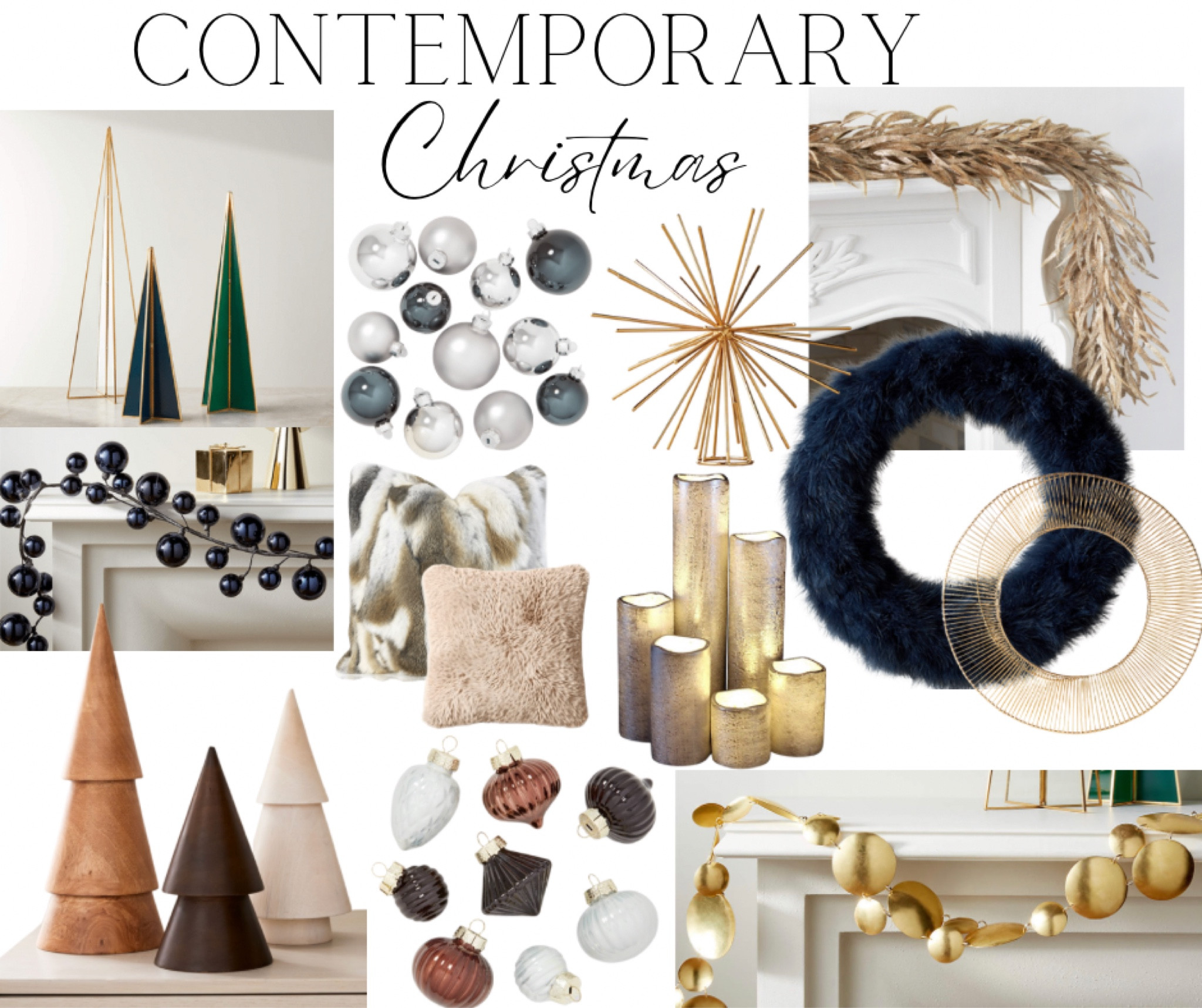 Beautiful choices for contemporary Christmas decor! 

#LTKHoliday #LTKSeasonal #LTKhome