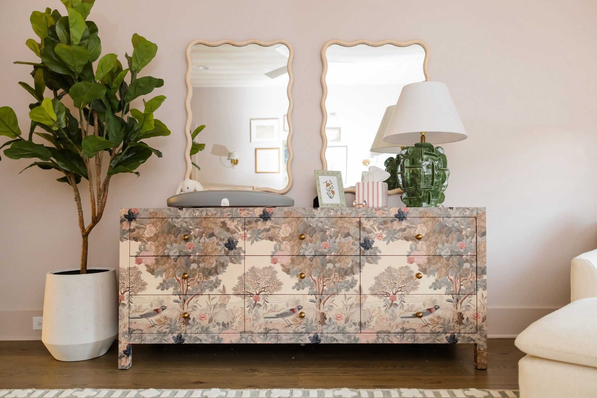 This dresser was the first piece I saw that I knew I wanted for Rosie’s nursery! So, we designed the room with this in mind! I’m obsessed with how it turned out!

Loverly Grey, Anthropologie, home finds, home decor, dresser, nursery, nursery decor, baby finds 

#LTKBaby #LTKHome