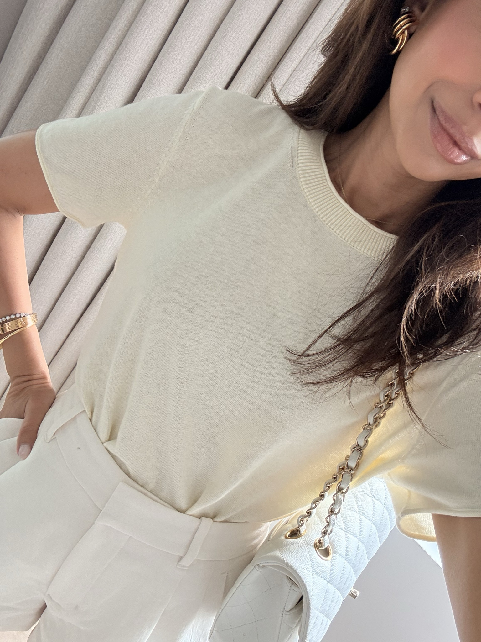 This cashmere tee from Quince is such an elevated wardrobe staple! I love the butter yellow color but it also comes in so many other color options. So soft and lightweight for summer! I’m wearing size XS.

#LTKootd #LTKPetite #LTKOver40