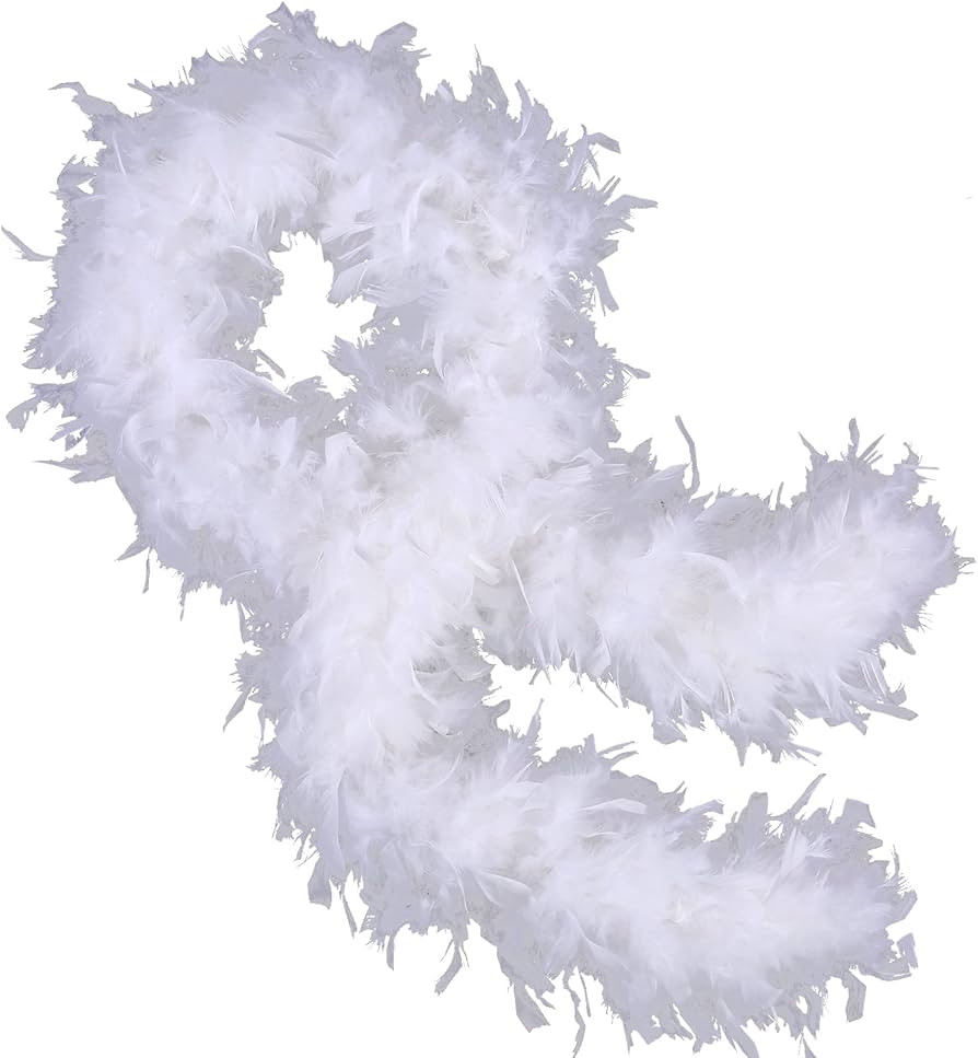 THARAHT White Chandelle Turkey Feather Boa 2 Yards 60g for DIY Craft Home Dancing Wedding Party H... | Amazon (US)