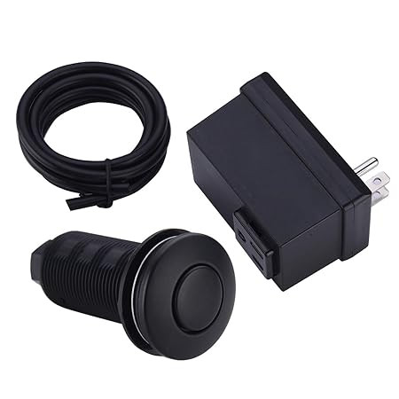BESTILL Garbage Disposal Sink Top Air Switch Kit with Single Outlet, Matte Black Button | Amazon (US)