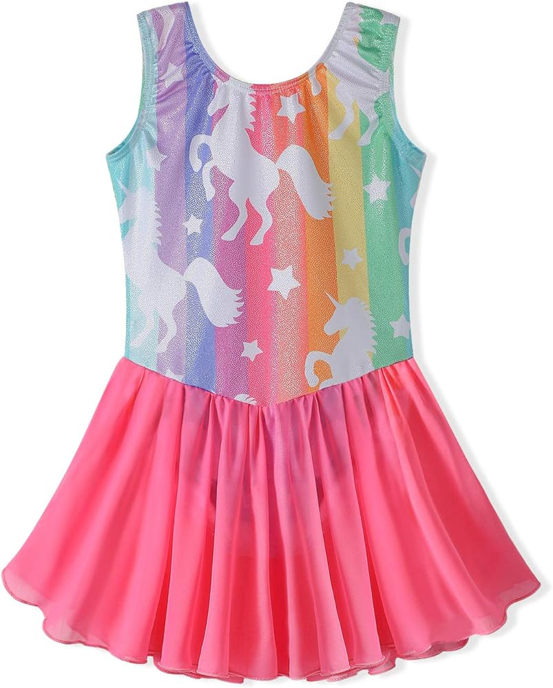 Gymnastics Skirted Leotards Ballet Tutu Dance Dress Mermaid Unicorn Gymnastic Skirt (Baby/Toddler... | Amazon (US)