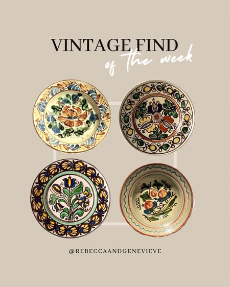 🔎VINTAGE FIND OF THE WEEK🔍
You all loved the wall plates I curated for you a couple weeks ago, so here I am again!
-
Vintage wall plate. Decor folk plate. Antique shopping. Clay plate. Ceramic plate. Wall decor. Decor plate. Vintage decor. Home decor. 

#LTKunder50 #LTKhome