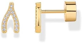 PAVOI 14K Gold Plated Dainty Flat Back Earrings for Women - Hypoallergenic Sterling Silver Posts ... | Amazon (US)