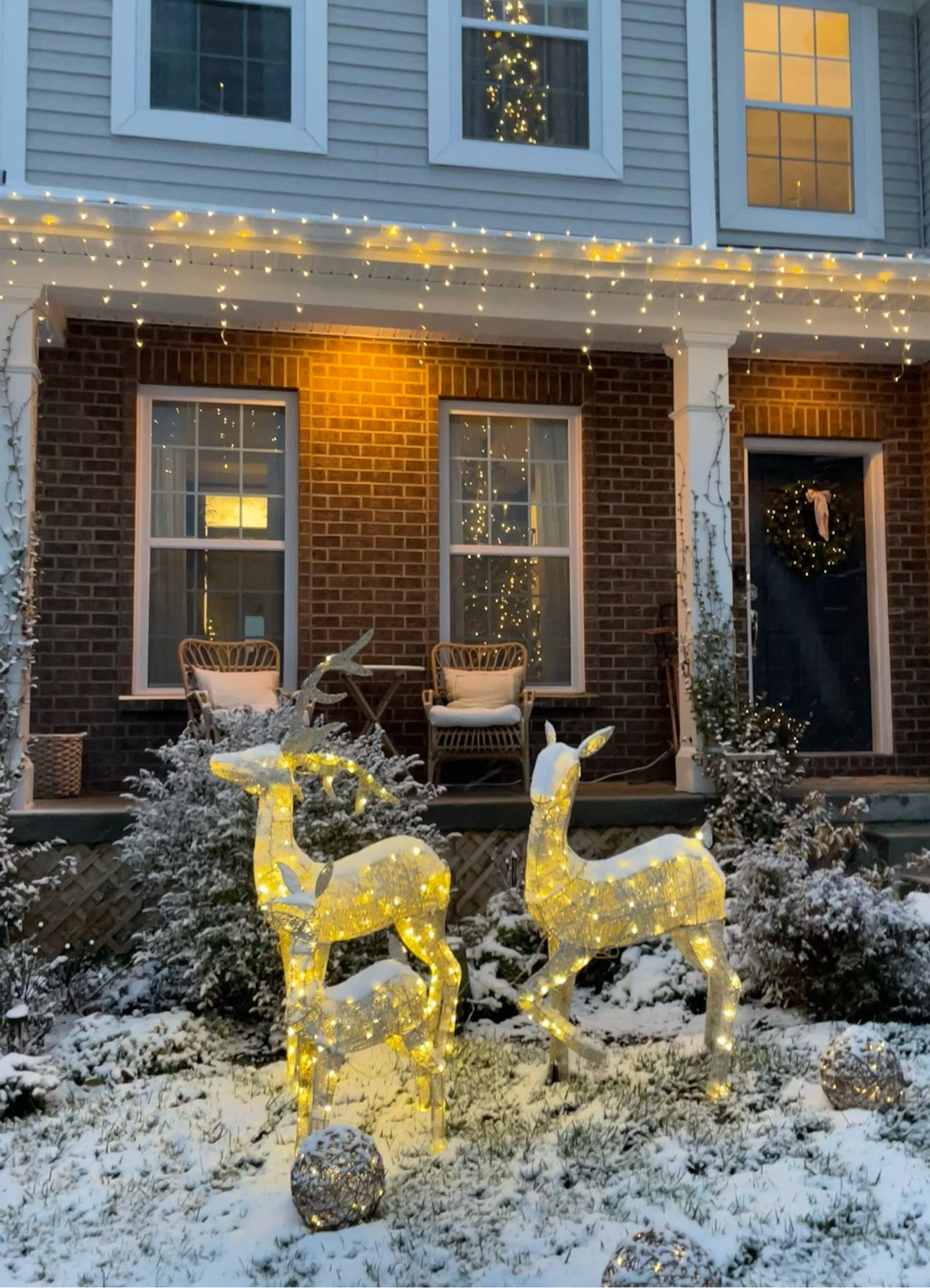 I haven’t finished decorating our porch yet - but it snowed today! 

#LTKHoliday #LTKSeasonal #LTKHome