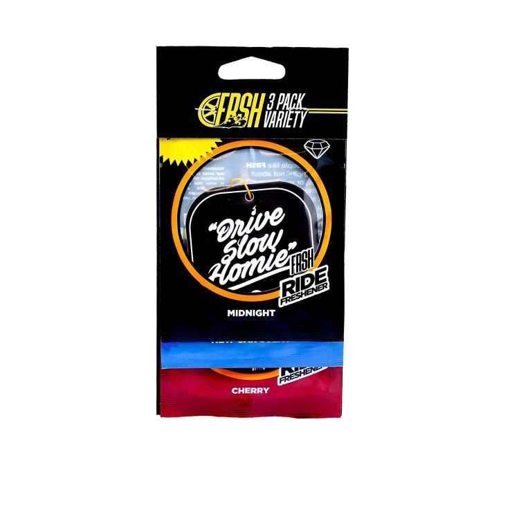 Ride FRSH 3pk Variety Fresheners Black Midnight/New Car/Cherry | Target