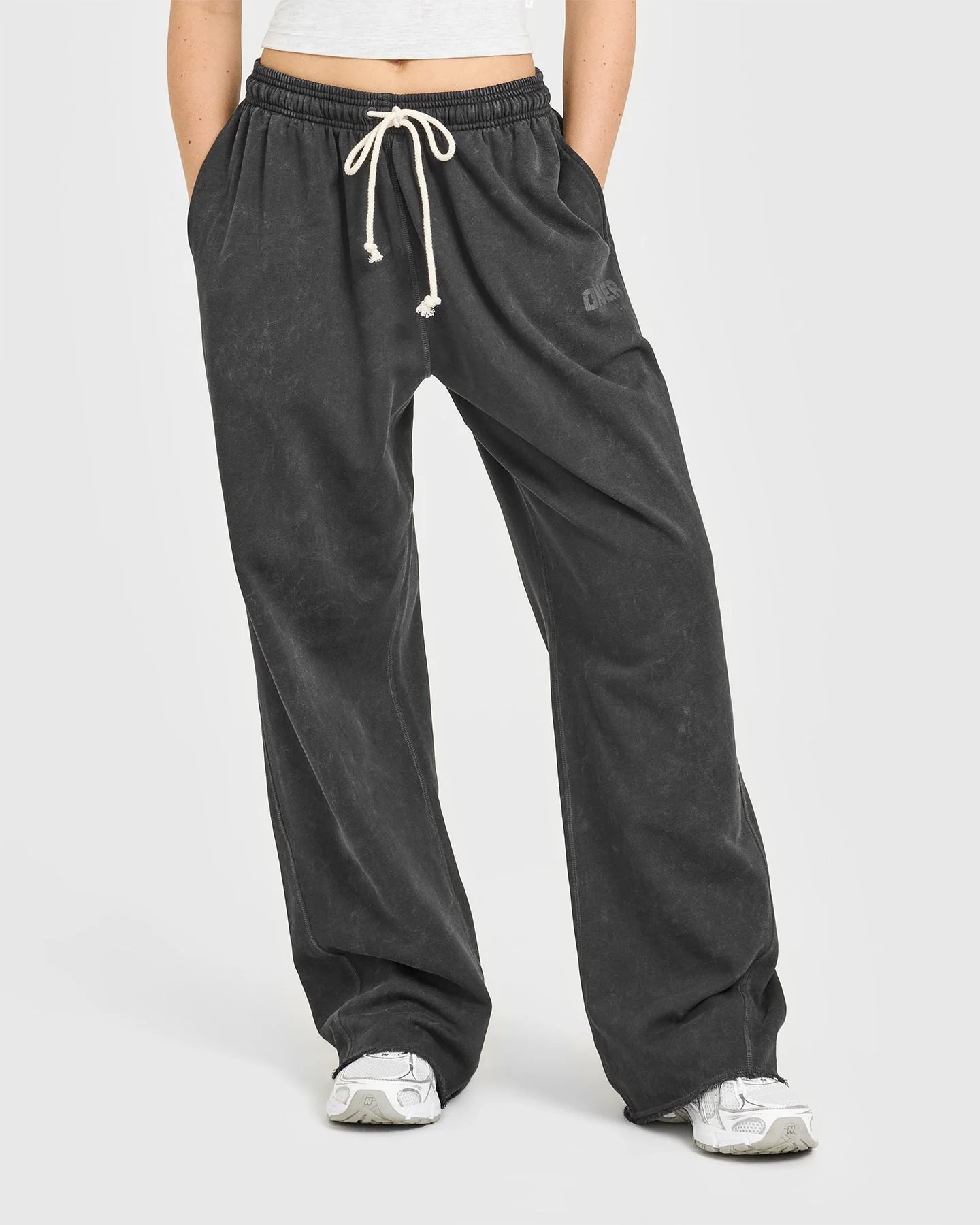 Raw Lounge Wide Leg Joggers | Light Gray Marl | Oner Active (UK / US)