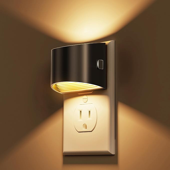 L LOHAS LED Night Lights Plug into Wall 2 Pack, Dusk to Dawn Sensor Nightlight, Brightness Adjust... | Amazon (US)