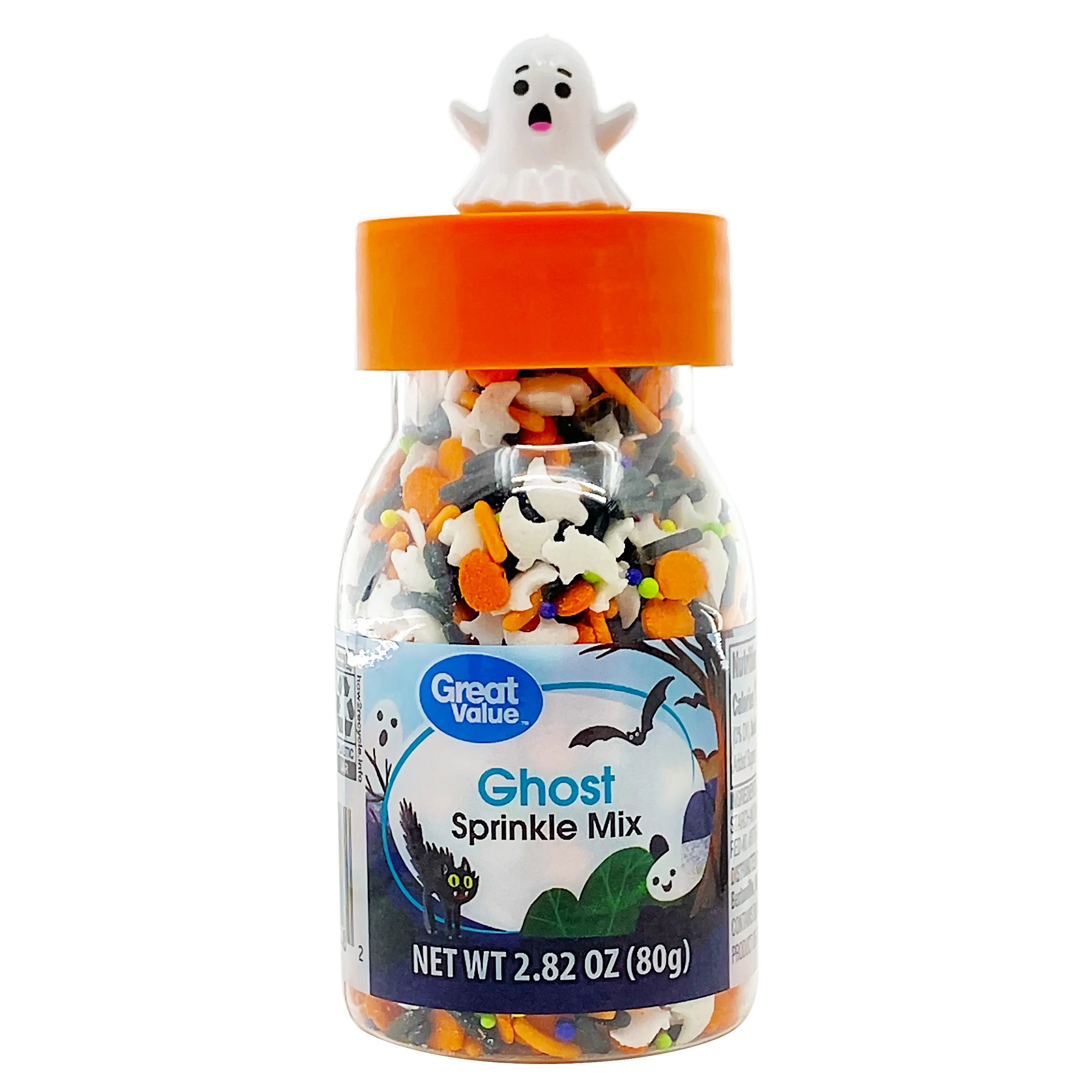 Great Value Orange and Black Ghost Sprinkles, 2.82 oz - Walmart.com | Walmart (US)