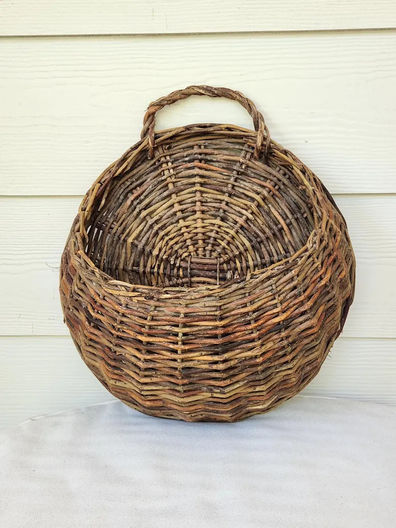 Large Woven Willow Half Ring Hanging Wall, Door Basket | Etsy (Global)
