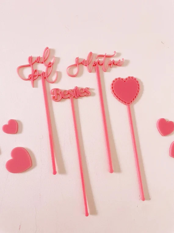 Galentines Stirrers  Stir Sticks  Galentines Day Decor  | Etsy | Etsy (US)
