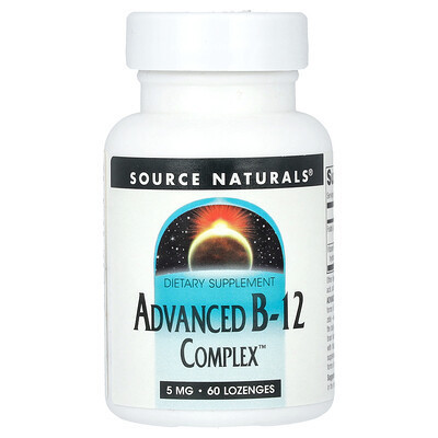 Source Naturals, Advanced B-12 Complex, 5 mg, 60 Lozenges | iHerb