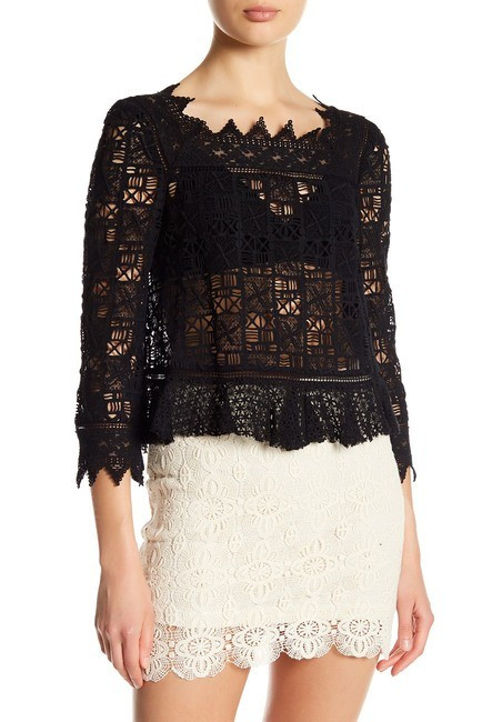 Rebecca Taylor | Sheer Crochet Lace Shirt | Nordstrom Rack | Nordstrom Rack