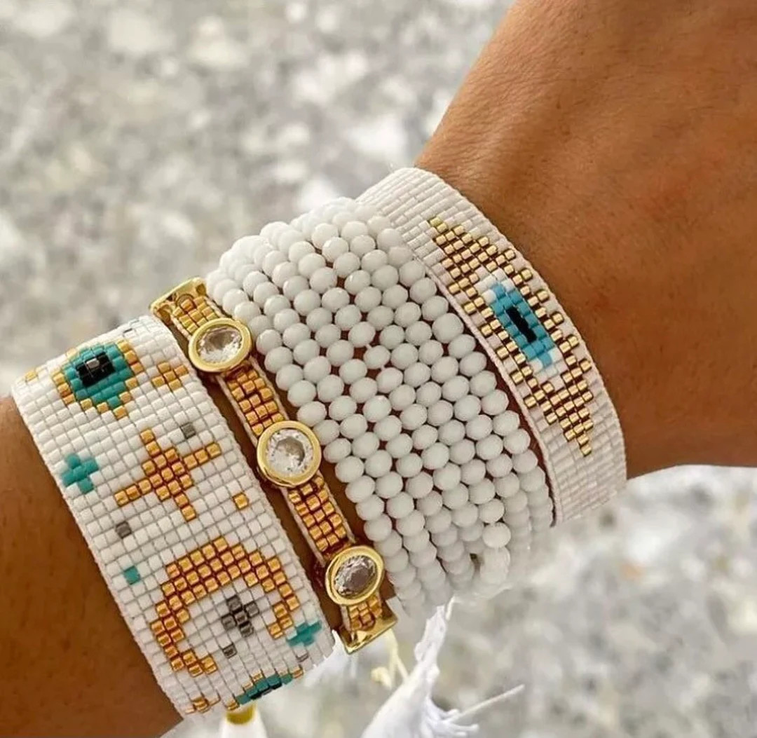 Miyuki Bracelets Glass Beaded Bracelets Set Stackable - Etsy | Etsy (US)