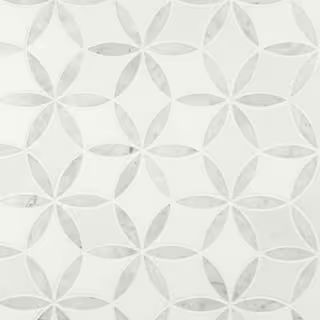 MSI La Fleur 9.92 in. x 8.9 in. x 8 mm Polished Marble Mosaic Tile (6.2 sq. ft. / case)-LAFLEUR-P... | The Home Depot