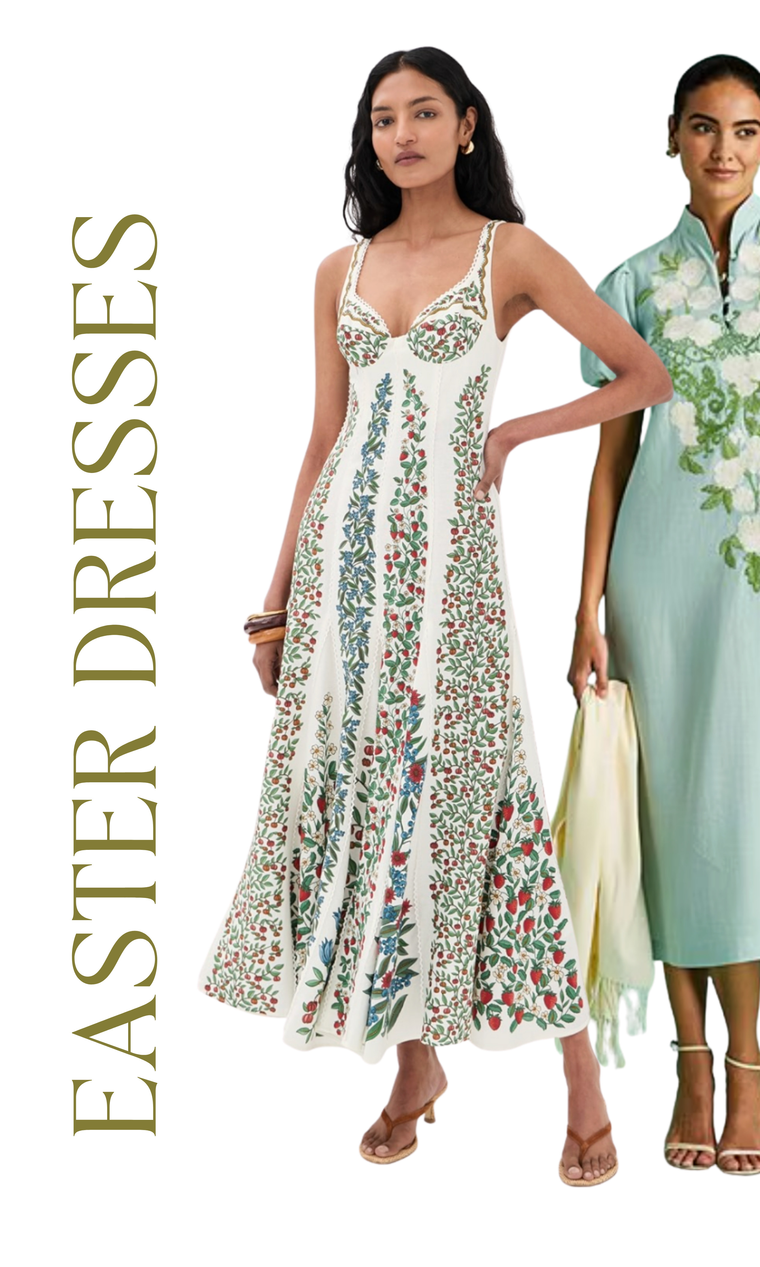 Easter dresses 

[Blue and White Midi Floral Dress, Yellow and Ivory Square Neck Vest Midi Dress, Hill House dress, Fruit Maxi Dress, Farm Rio dress, Floral Embroidered Applique Mandarin Collar Short Puff Sleeve Midi Dress, Floral Print Deep V-Neck Long Bubble Sleeve Tiered A-Line Flounce Maxi Dress, Lilly Pulitzer Maxi Dress]  

 #LTKSeasonal