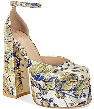 Azalea Wang Zipphora Platform Block Heel Ankle Strap Pumps - 11 | Dillard's