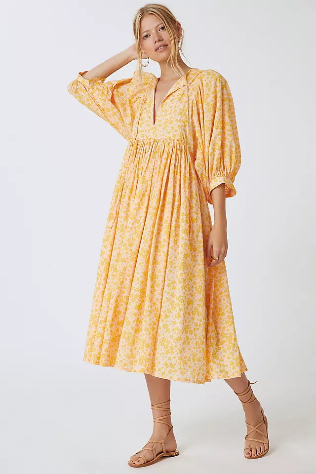 Sundry Ditsy Midi Dress | Anthropologie (US)