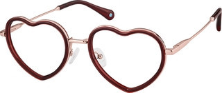 Zenni Women's Heart Glasses Red Mixed Full Rim Frame | Zenni Optical (US & CA)