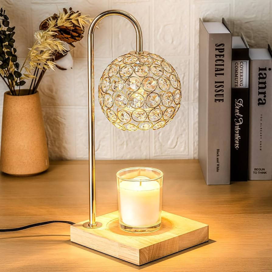 Marycele Candle Warmer Lamp with Timer, Home Decor Gifts for Mom, Gold Diamond Lamp with 2 Bulbs,... | Amazon (US)