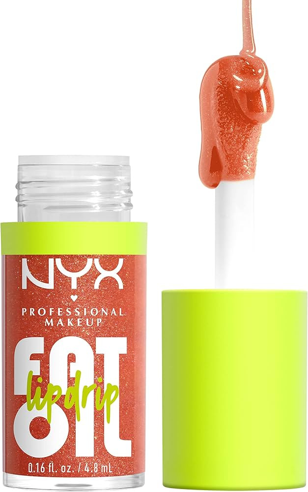 NYX PROFESSIONAL MAKEUP Fat Oil Lip Drip, Moisturizing, Shiny and Vegan Tinted Lip Gloss - Follow Ba | Amazon (US)