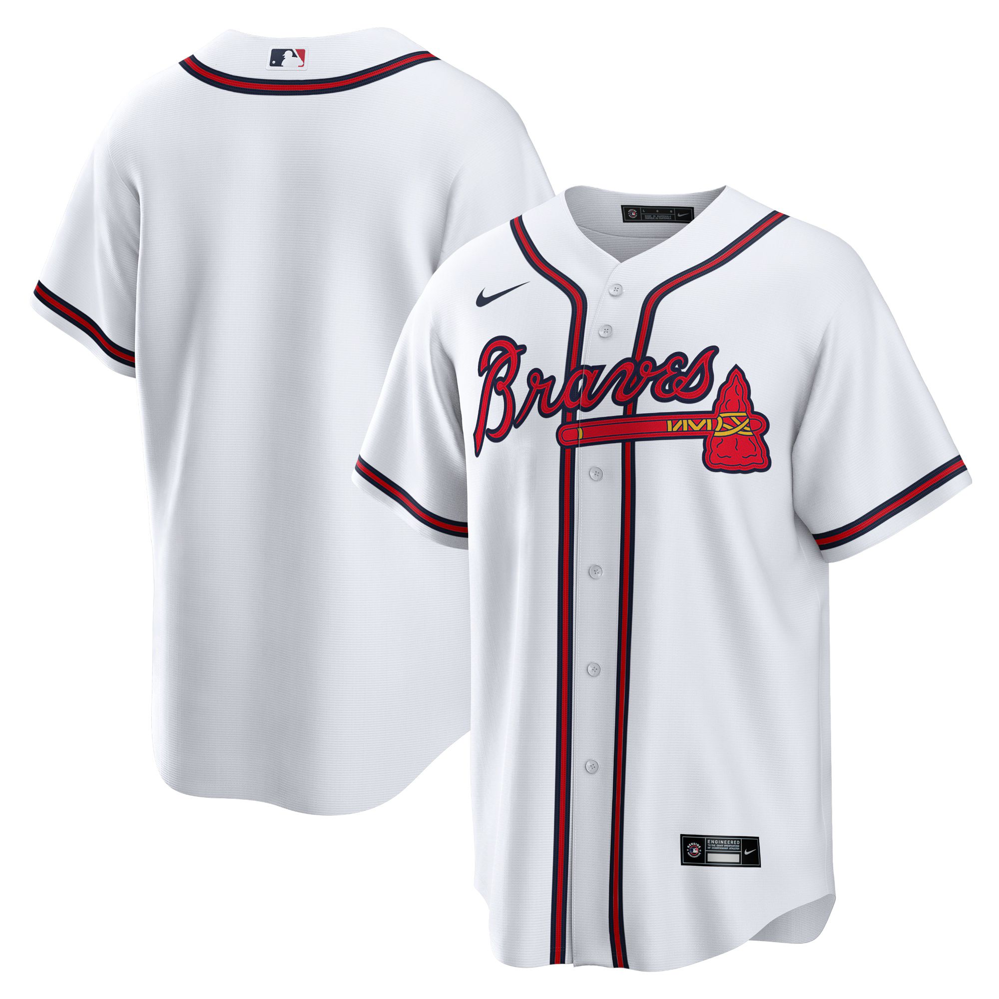 Atlanta Braves Nike Home Replica Team Jersey - White | Fanatics