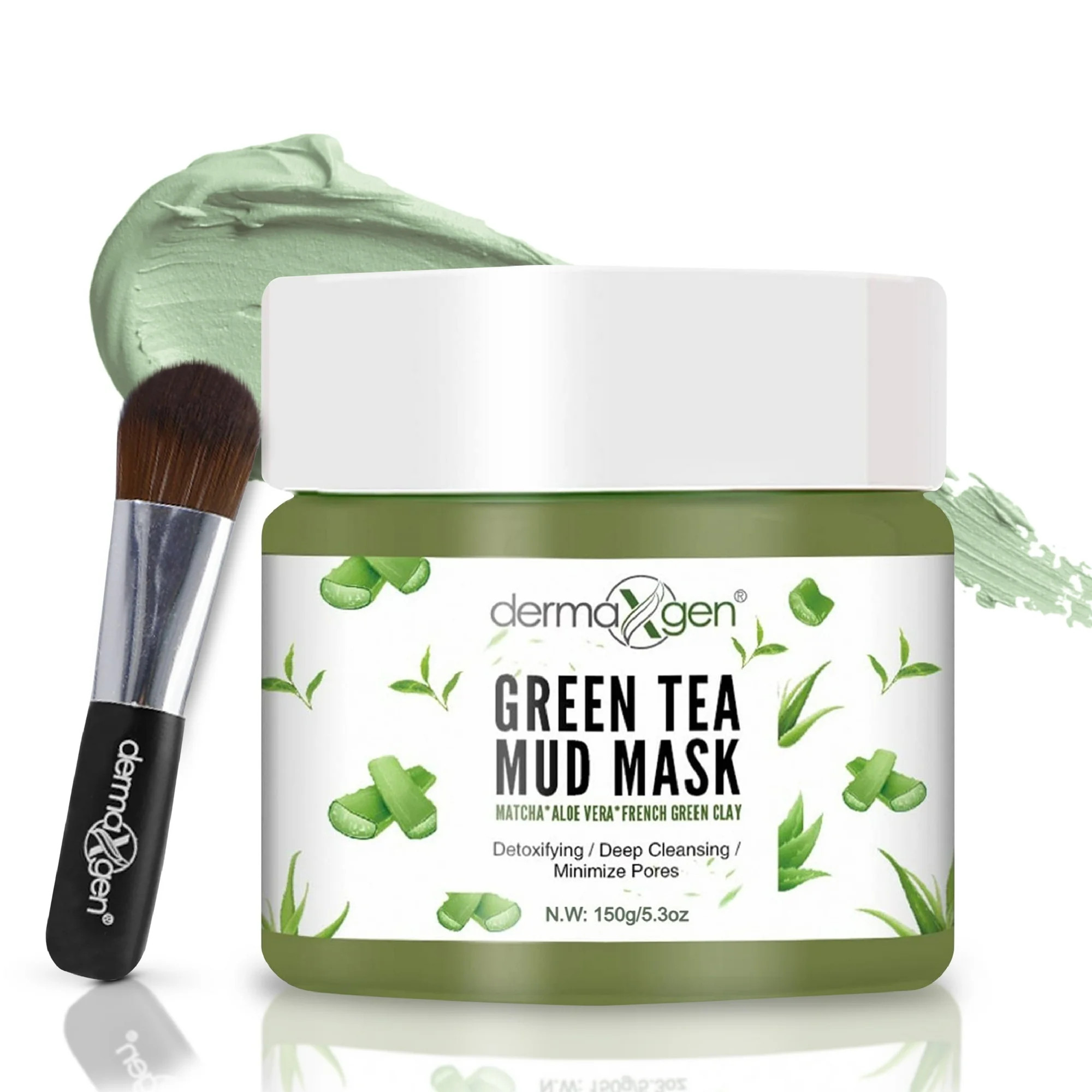 Green Tea Mud Mask - Matcha Powder, Aloe Vera, Kaolin, and Bentonite Clay for Hydrating, Detoxify... | Walmart (US)
